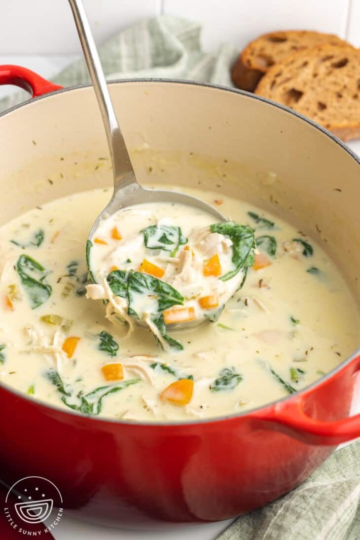 Creamy Chicken Florentine Soup