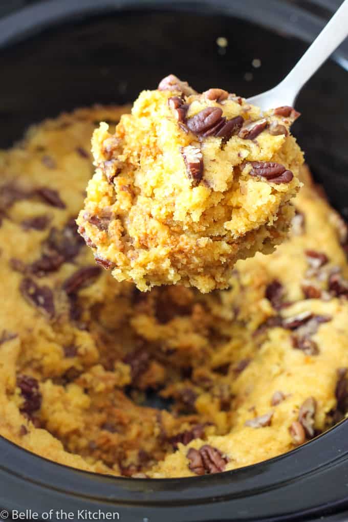 Crockpot Pumpkin Dump Cake