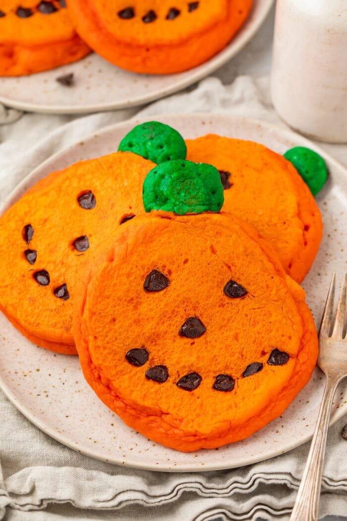 Easy Jack O Lantern Pancakes