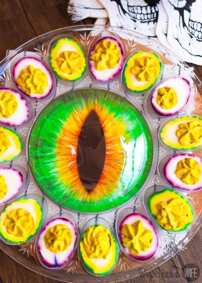 Evil Dragon Deviled Eggs #HalloweenTreatsWeek