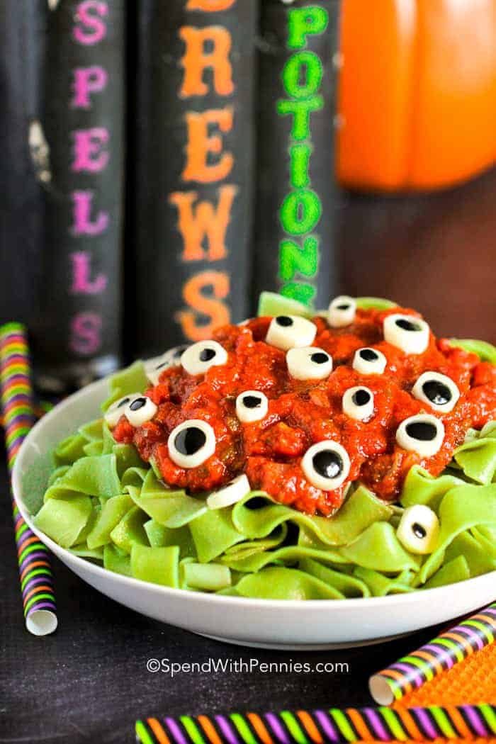 Eyeball Pasta (Halloween Dinner Idea)