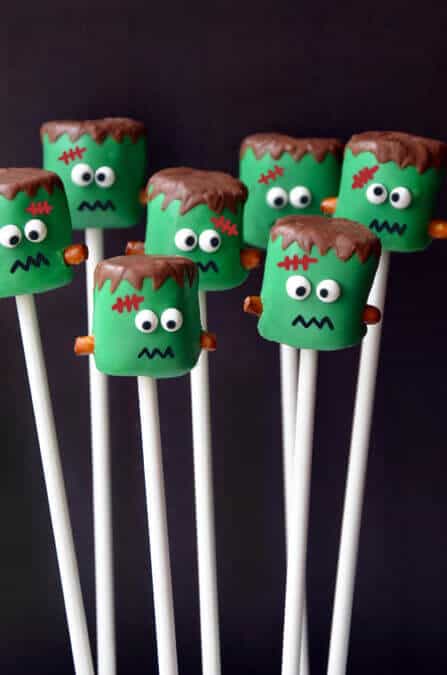 Frankenstein Marshmallow Pops