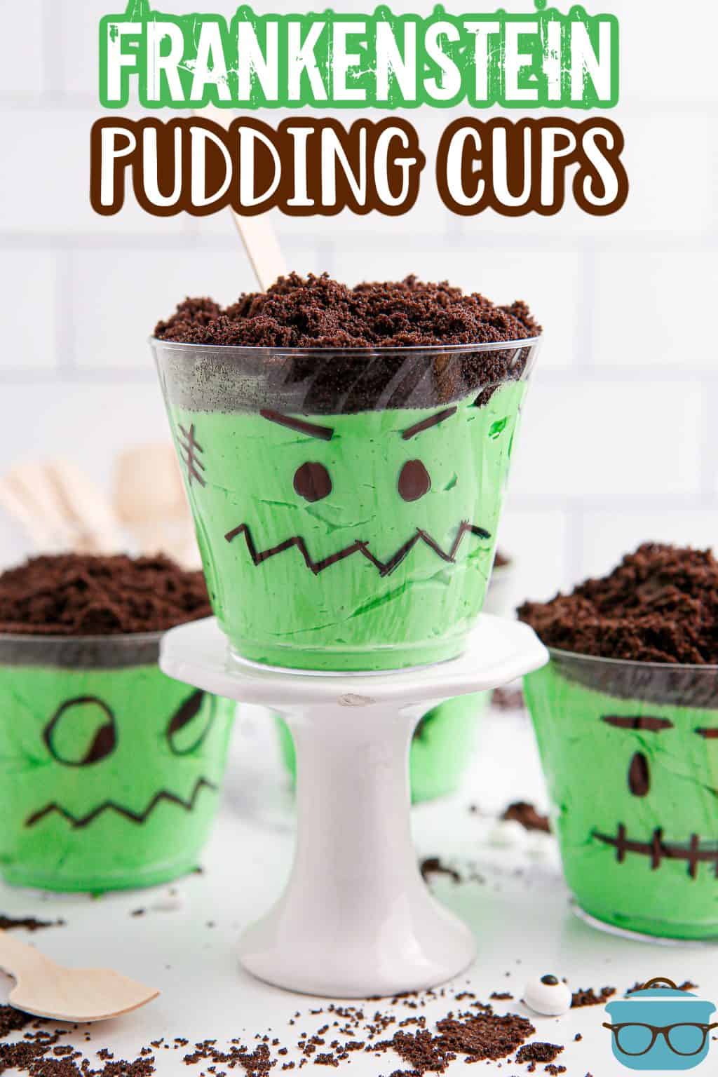 Frankenstein Pudding Cups