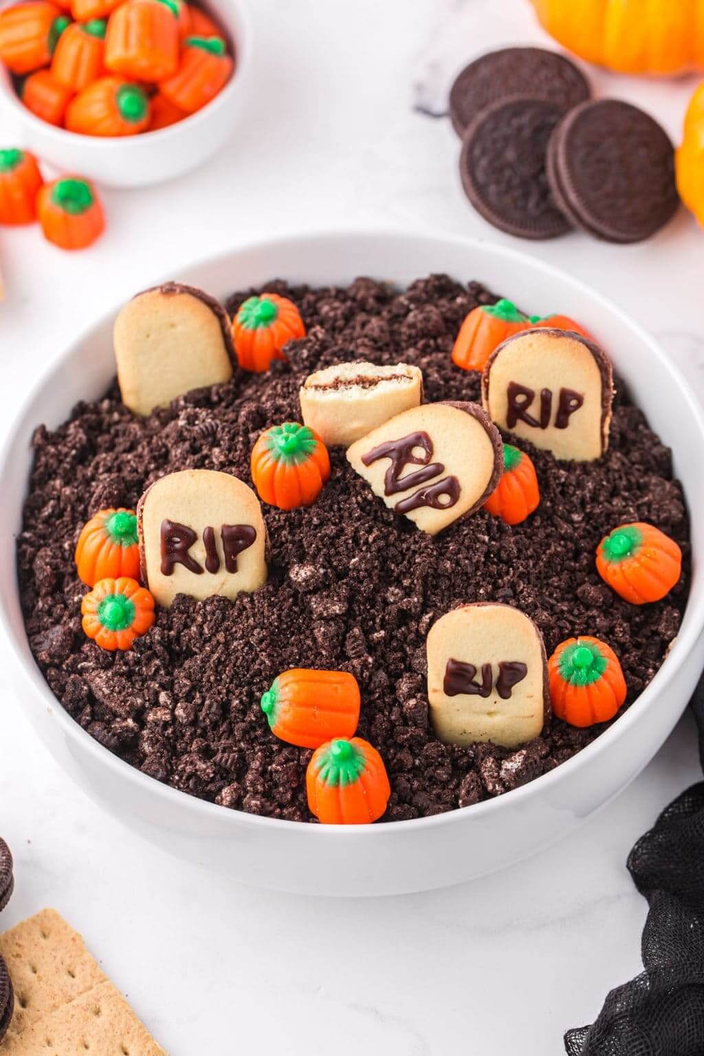 Graveyard Chocolate Cheesecake Dip