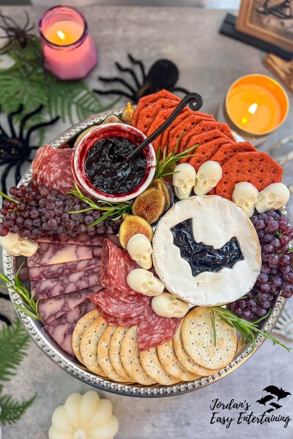 Halloween Charcuterie Board With Skull Cheese Guests Will Love