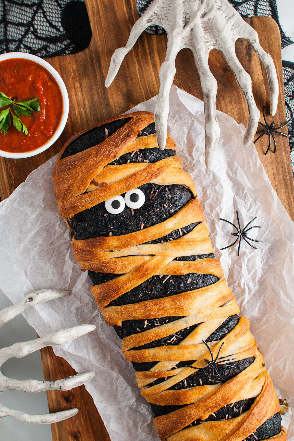 Halloween Mummy Stromboli Dinner