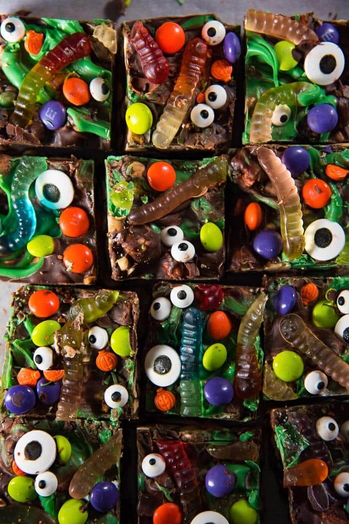 Halloween Rocky Road Slices - Halloween Desserts
