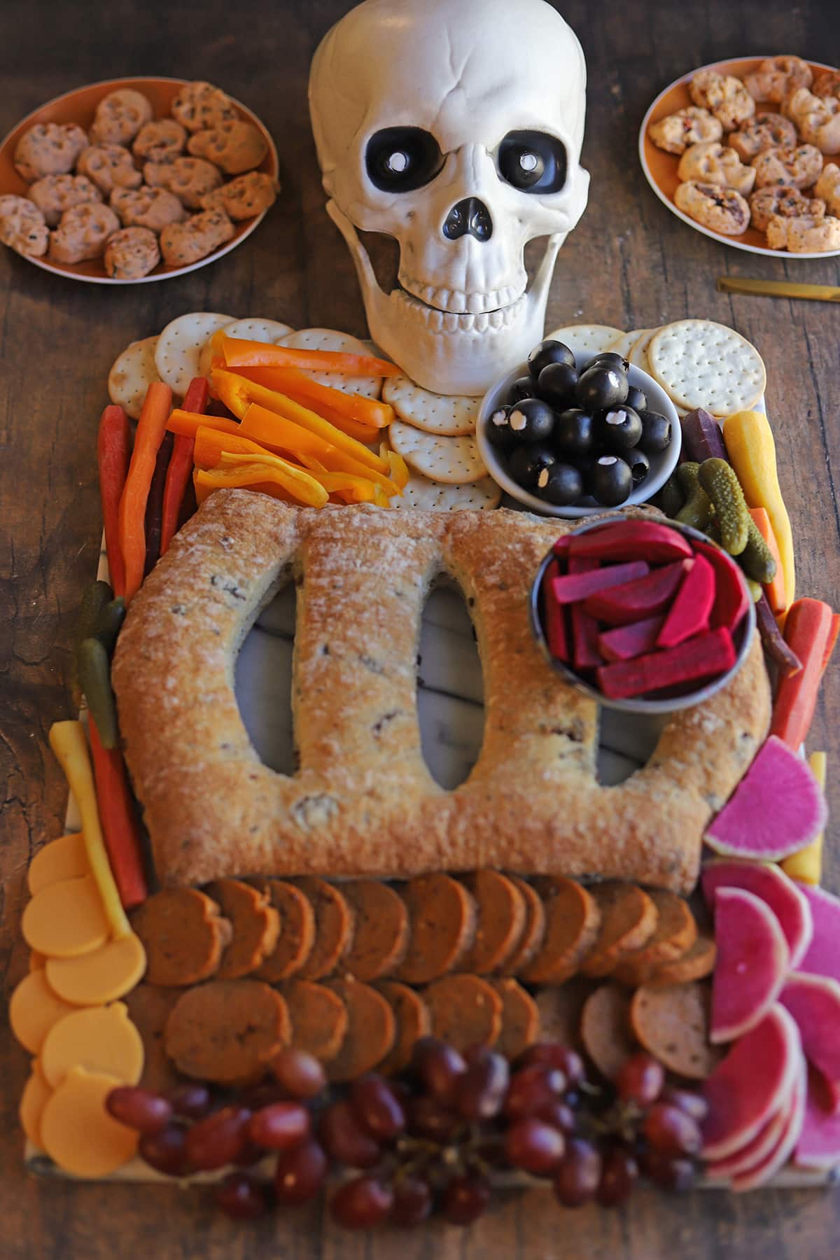 Halloween Skeleton Charcuterie Board