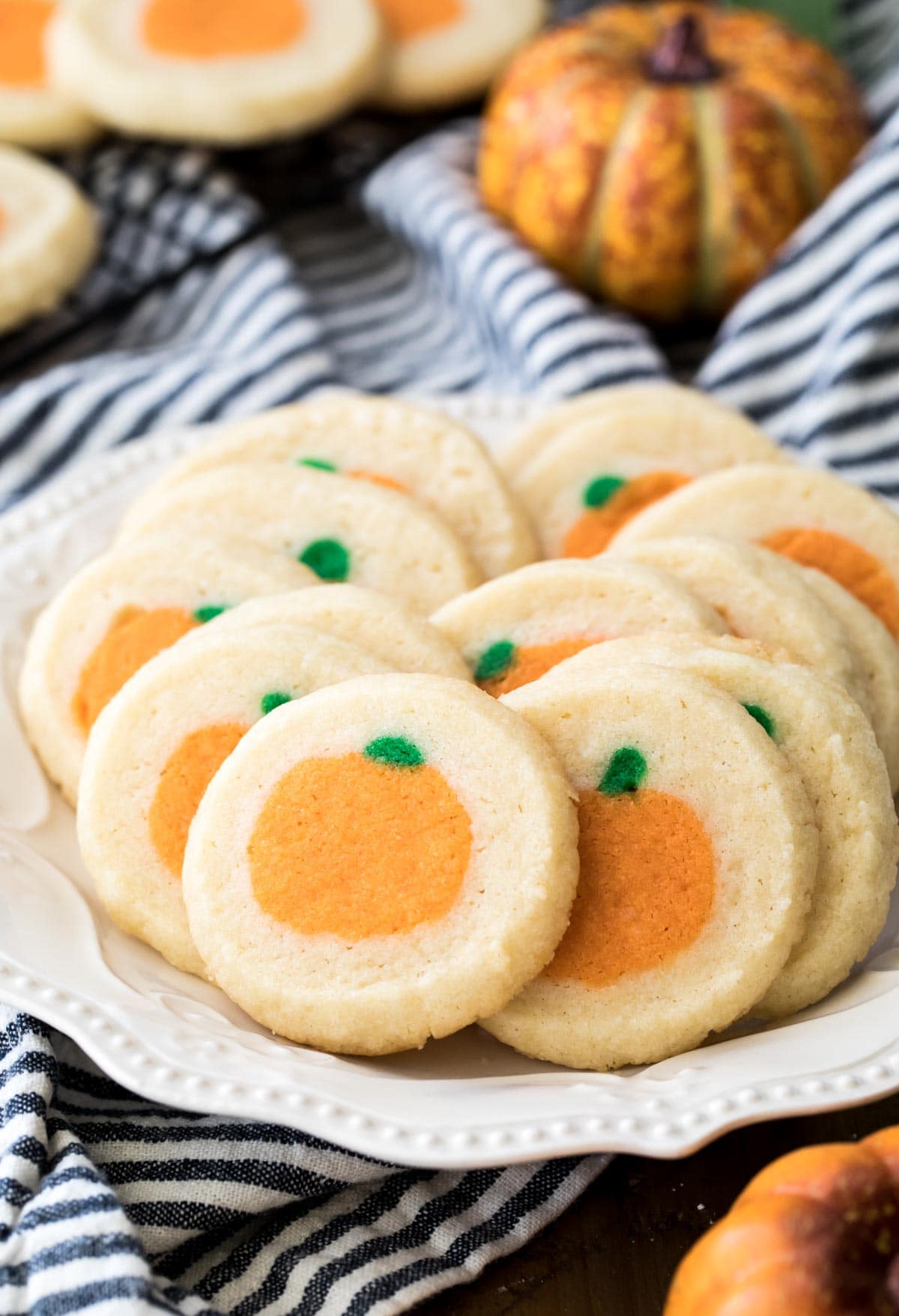Pumpkin Sugar Cookies ( Slice & Bake Style)