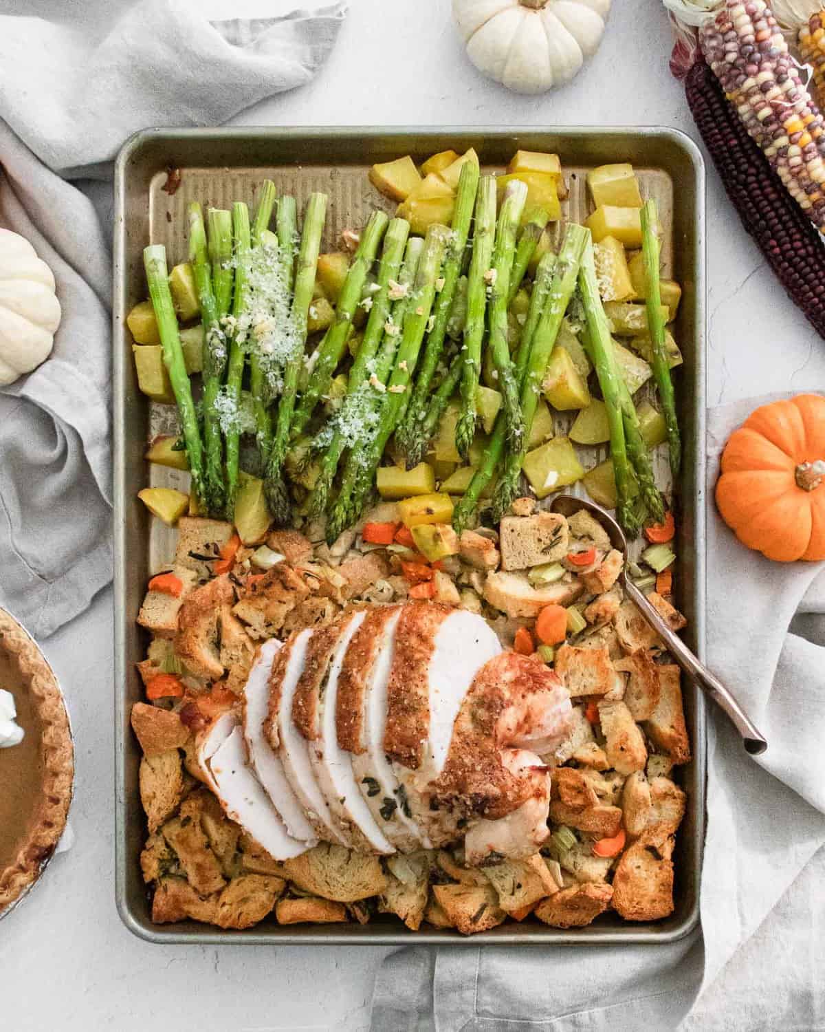 Sheet Pan Thanksgiving Dinner (Turkey, Dressing & More)