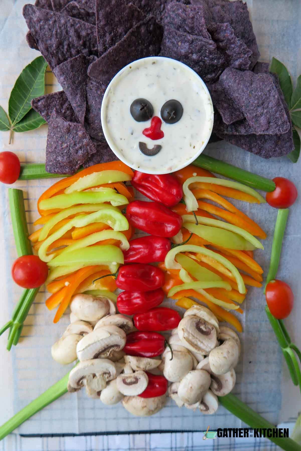 Skeleton Veggie Tray For Halloween