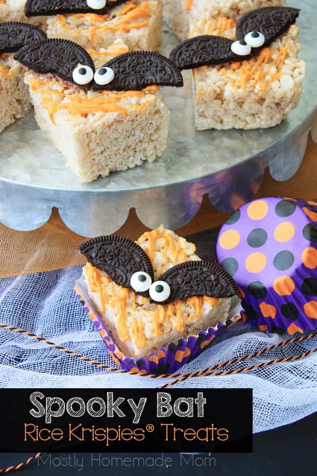 Spooky Bat Halloween Rice Krispie Treats