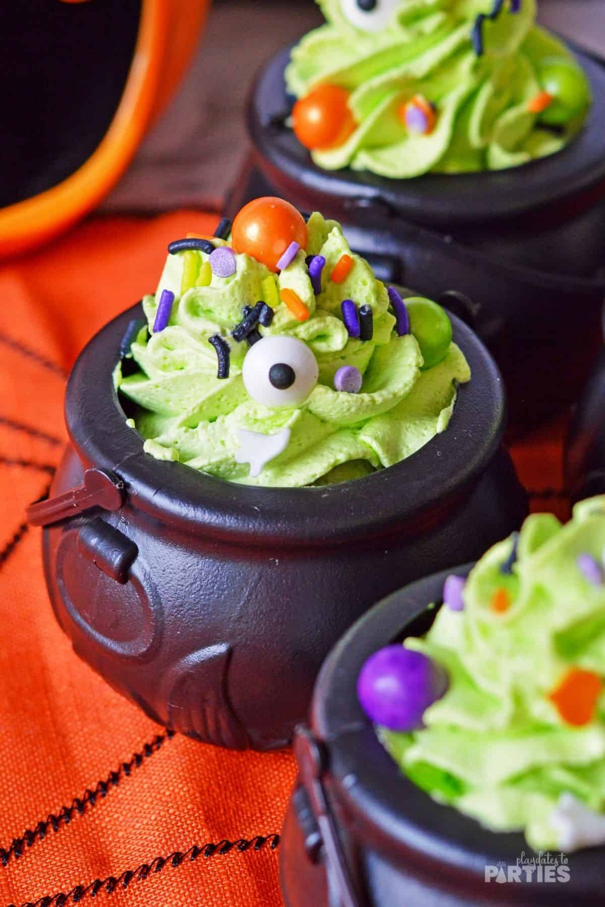 Witch Cauldron Pudding Cups