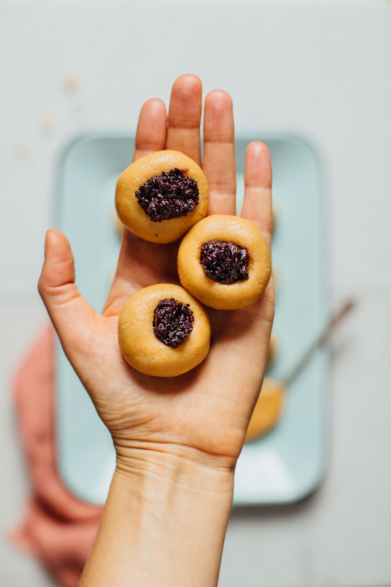 5-Ingredient No-Bake Peanut Butter Thumbprints