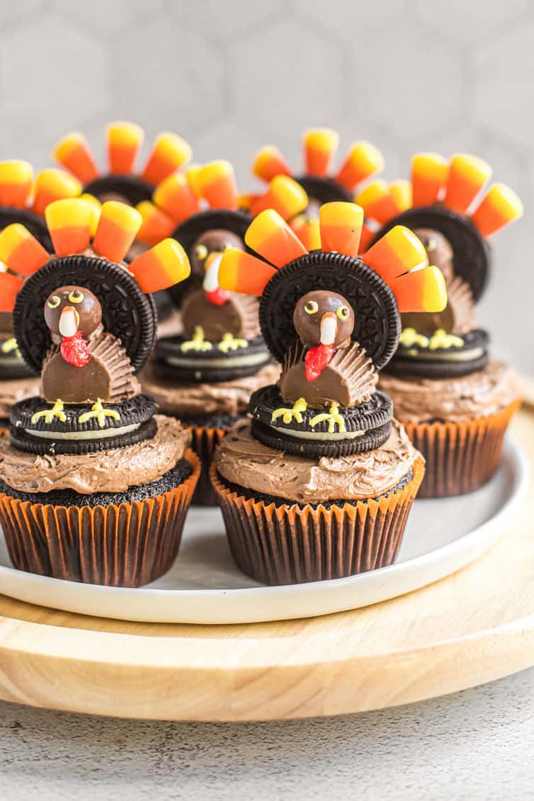 Adorable Thanksgiving Turkey Cupcakes