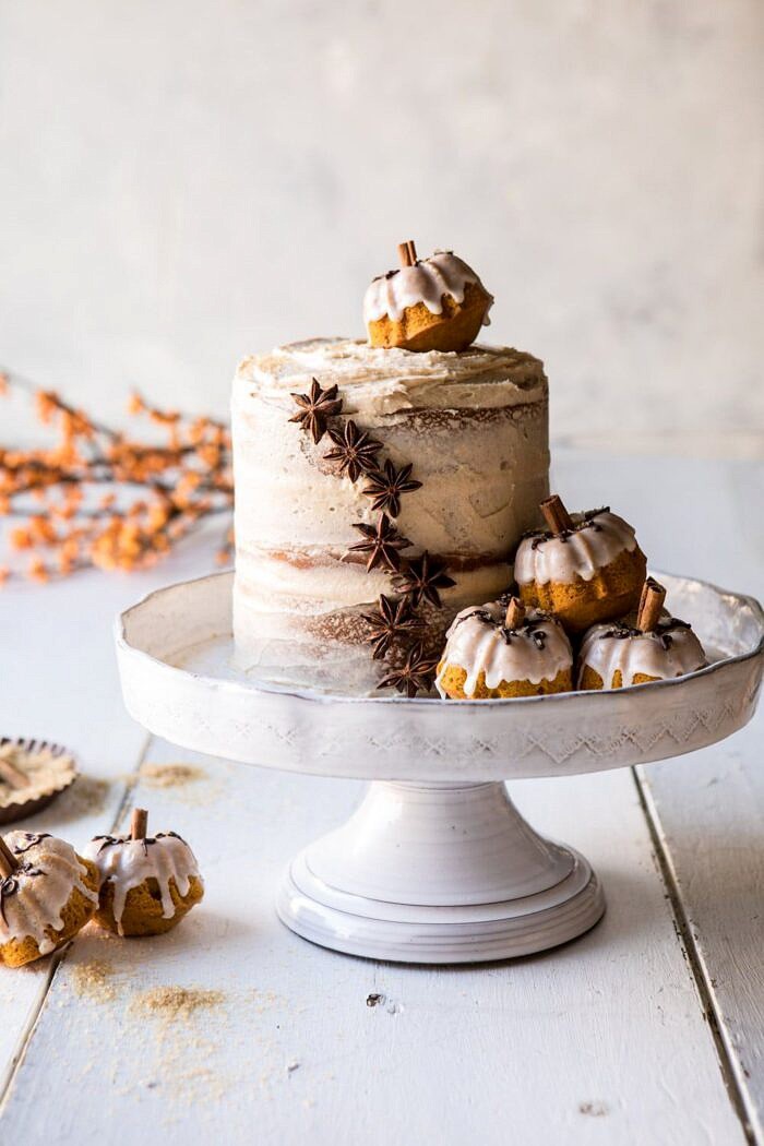 Chai Pumpkin Cake With Maple Browned Butter Frosting