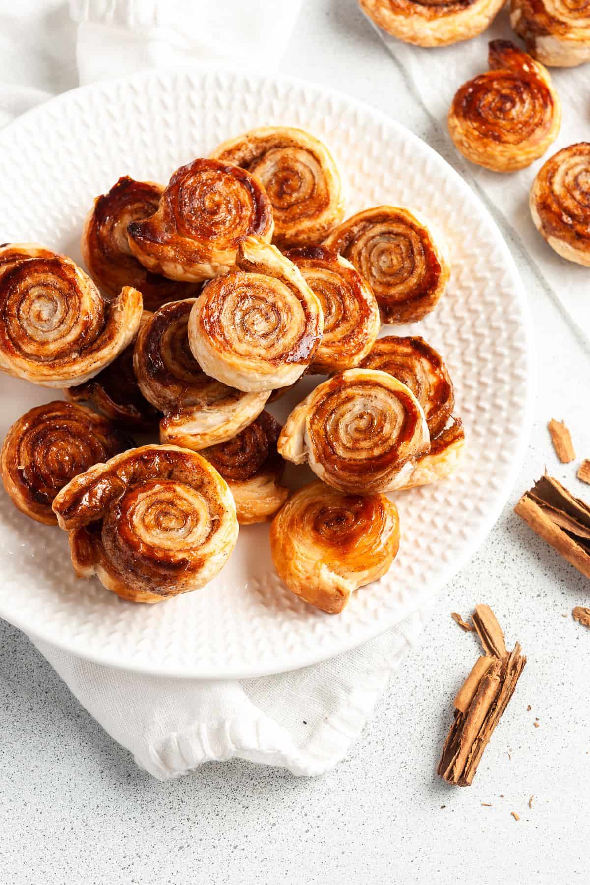 Cinnamon Sugar Puff Pastry Pinwheels