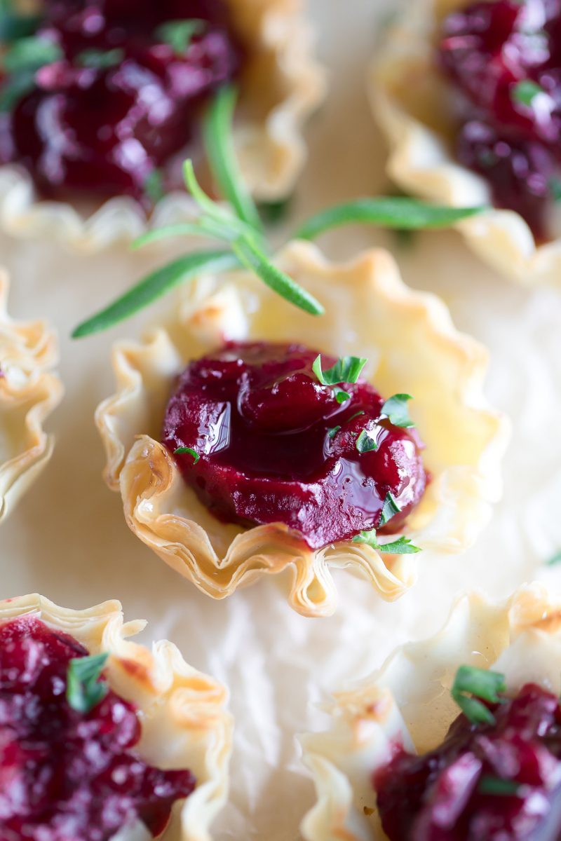 Cranberry Brie Phyllo Cups