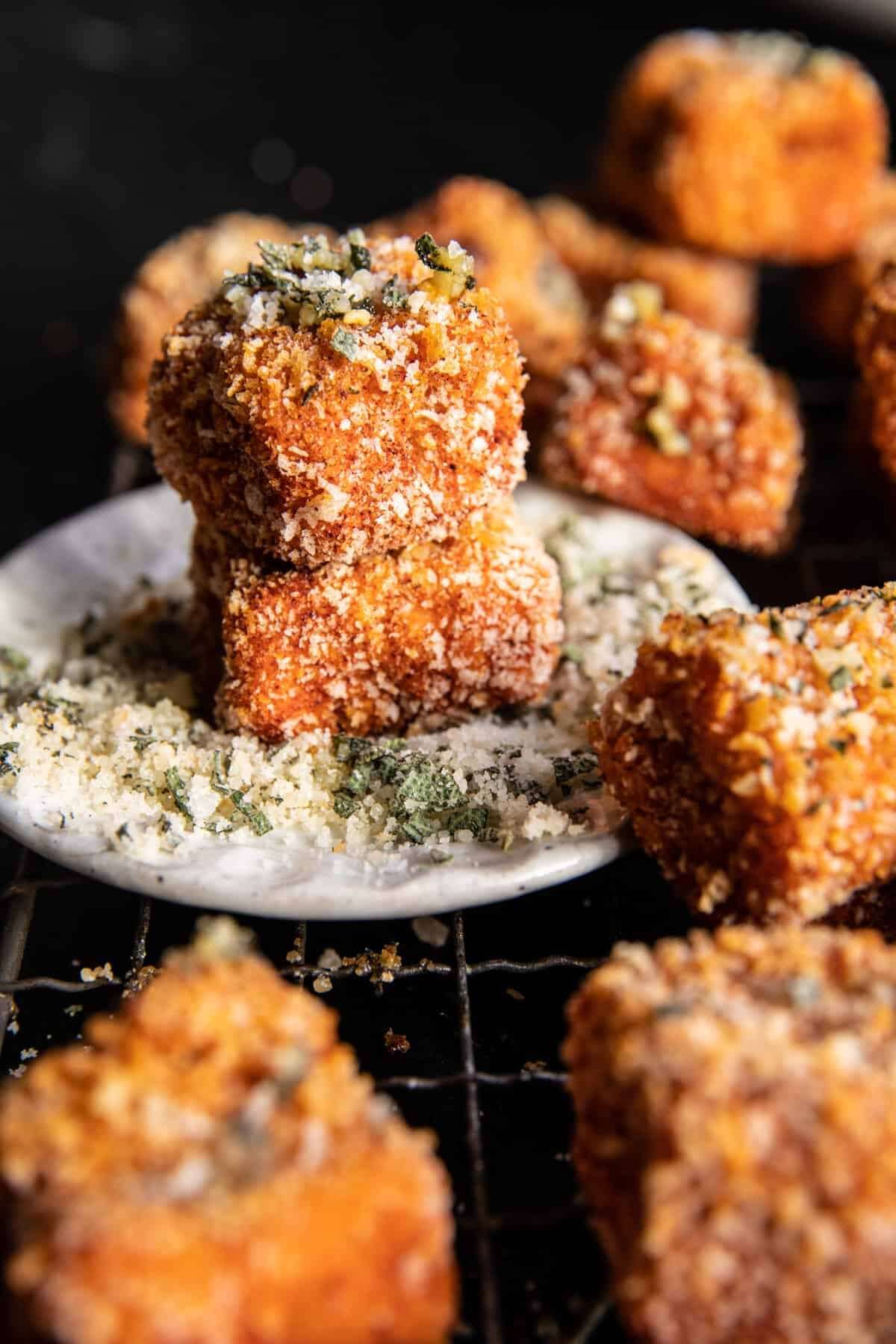 Crispy Cheesy Sweet Potato Bites