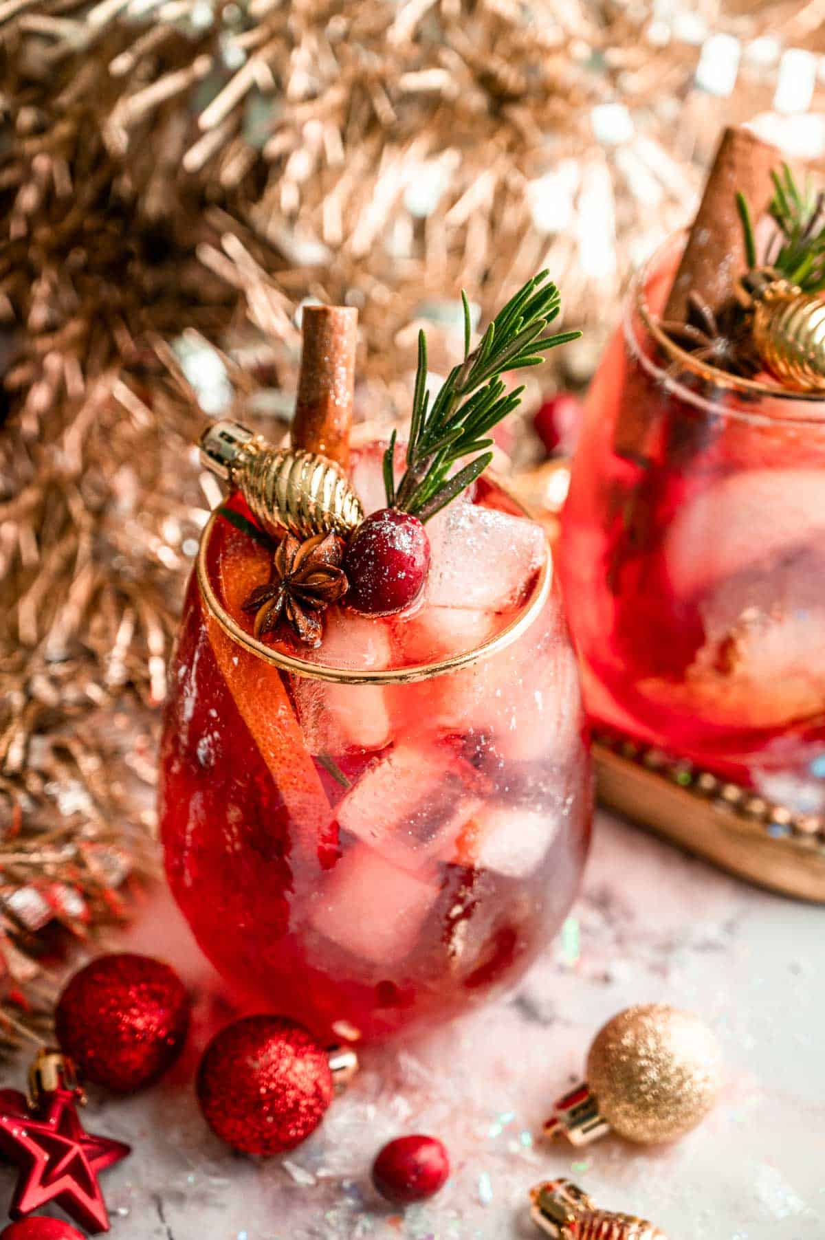 Easiest Winter Cranberry Aperol Spritz