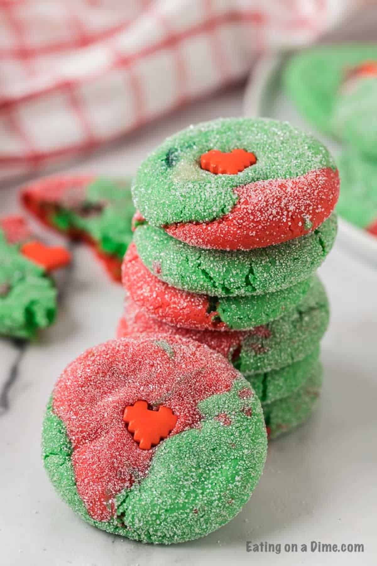 Easy Grinch Cake Mix Cookies Recipe