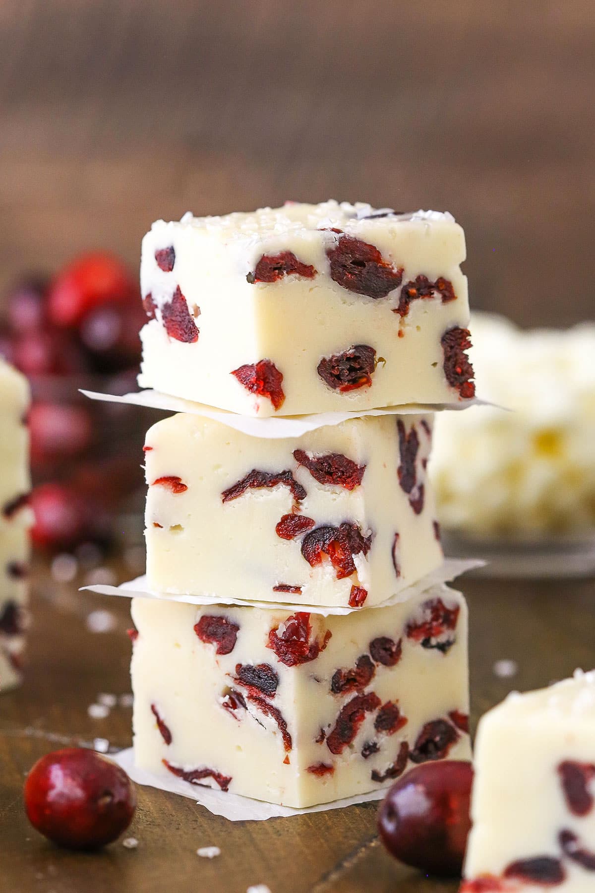 Easy White Chocolate Cranberry Fudge