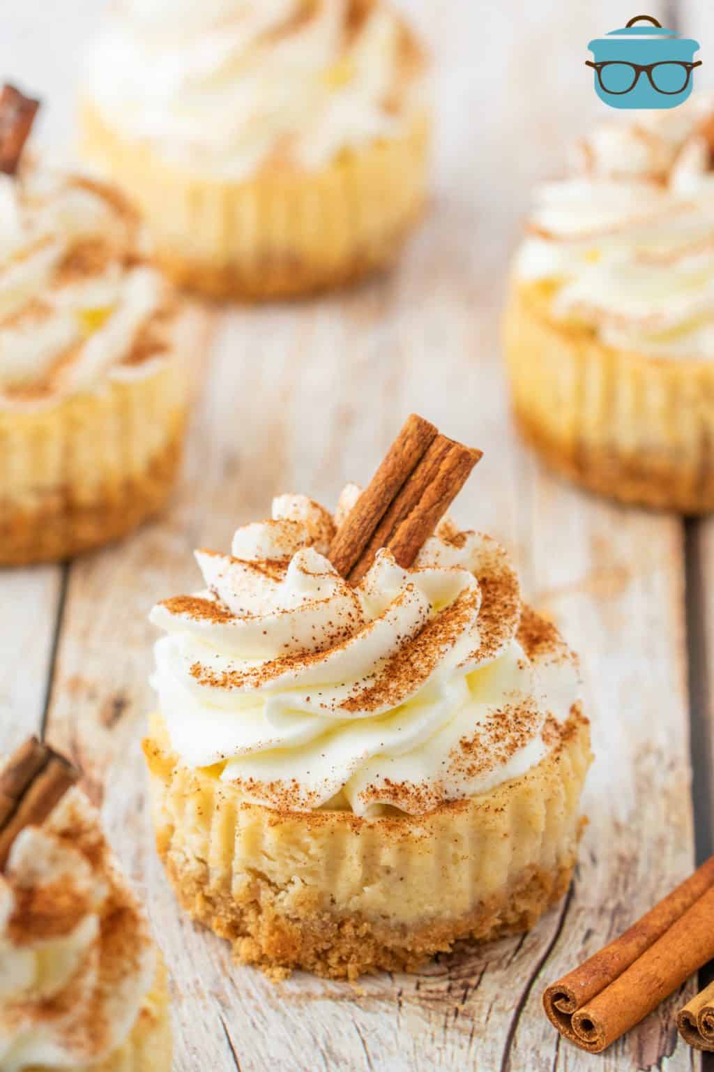 Egg Nog Mini Cheesecakes
