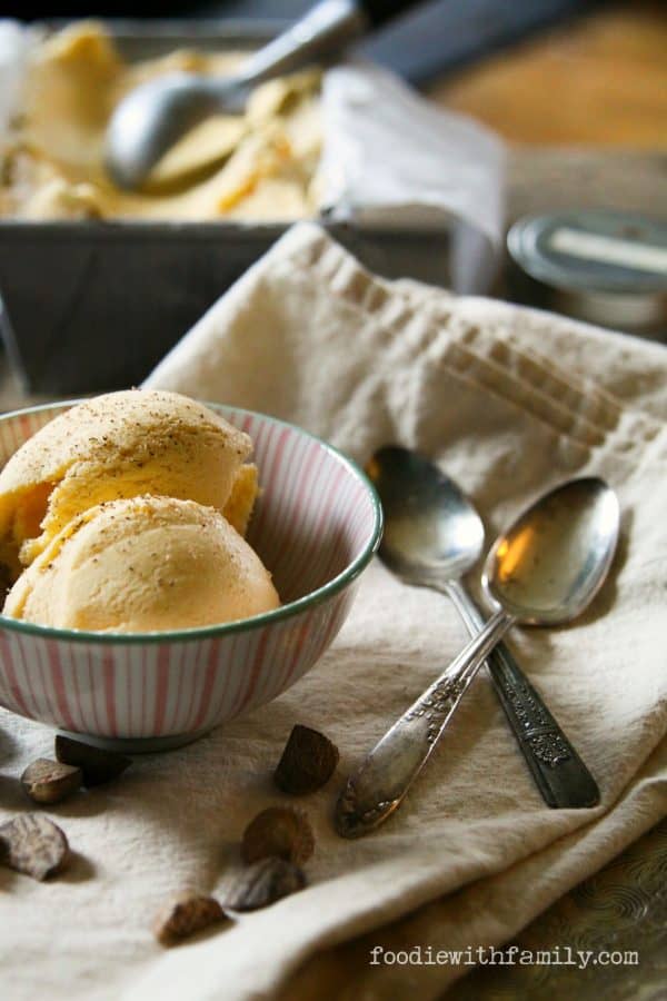 Eggnog Ice Cream {5 Minute Method}