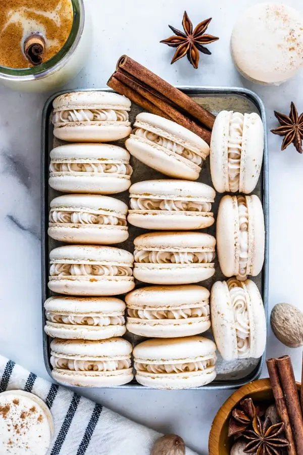 Eggnog Macarons