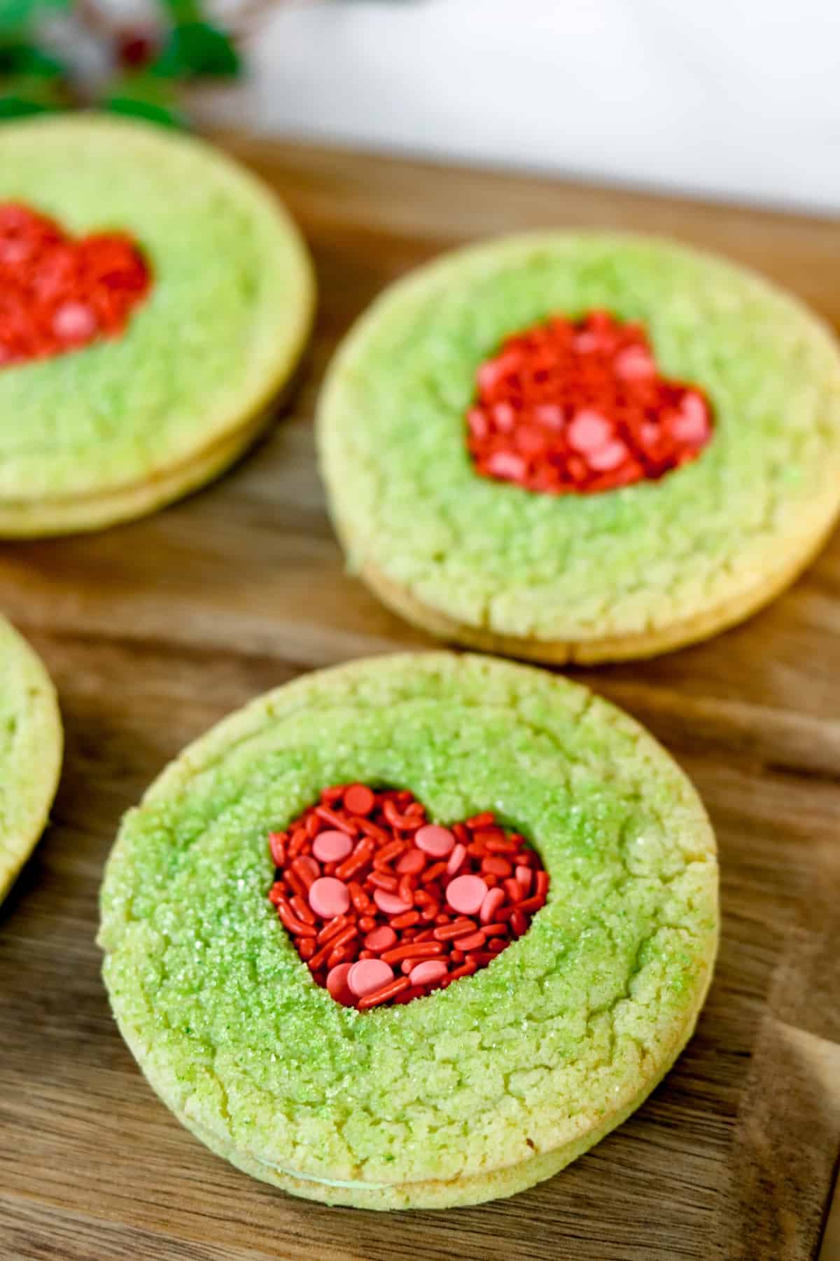 Green Grinch Sugar Cookies For Christmas