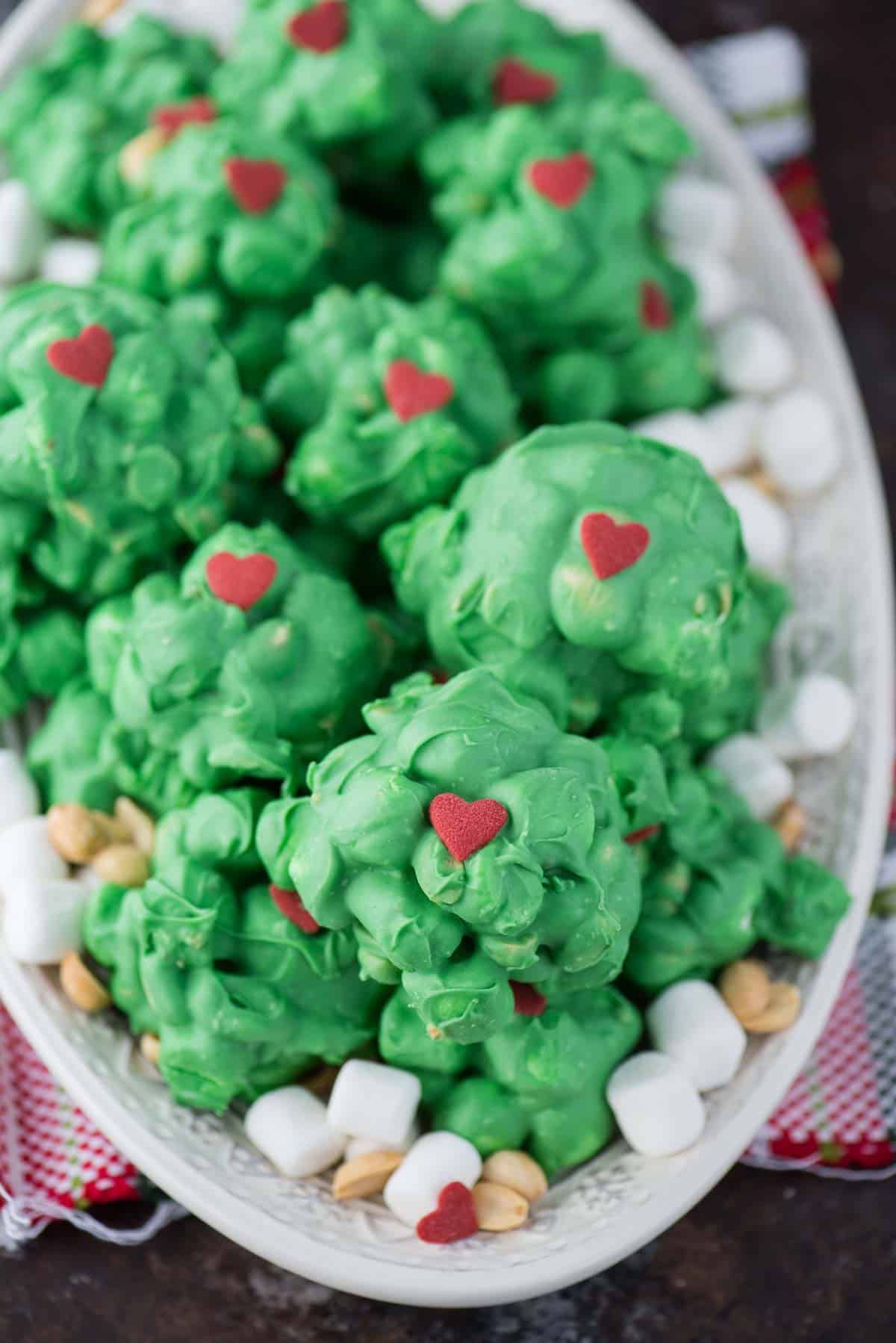 Grinch Peanut Marshmallow Clusters