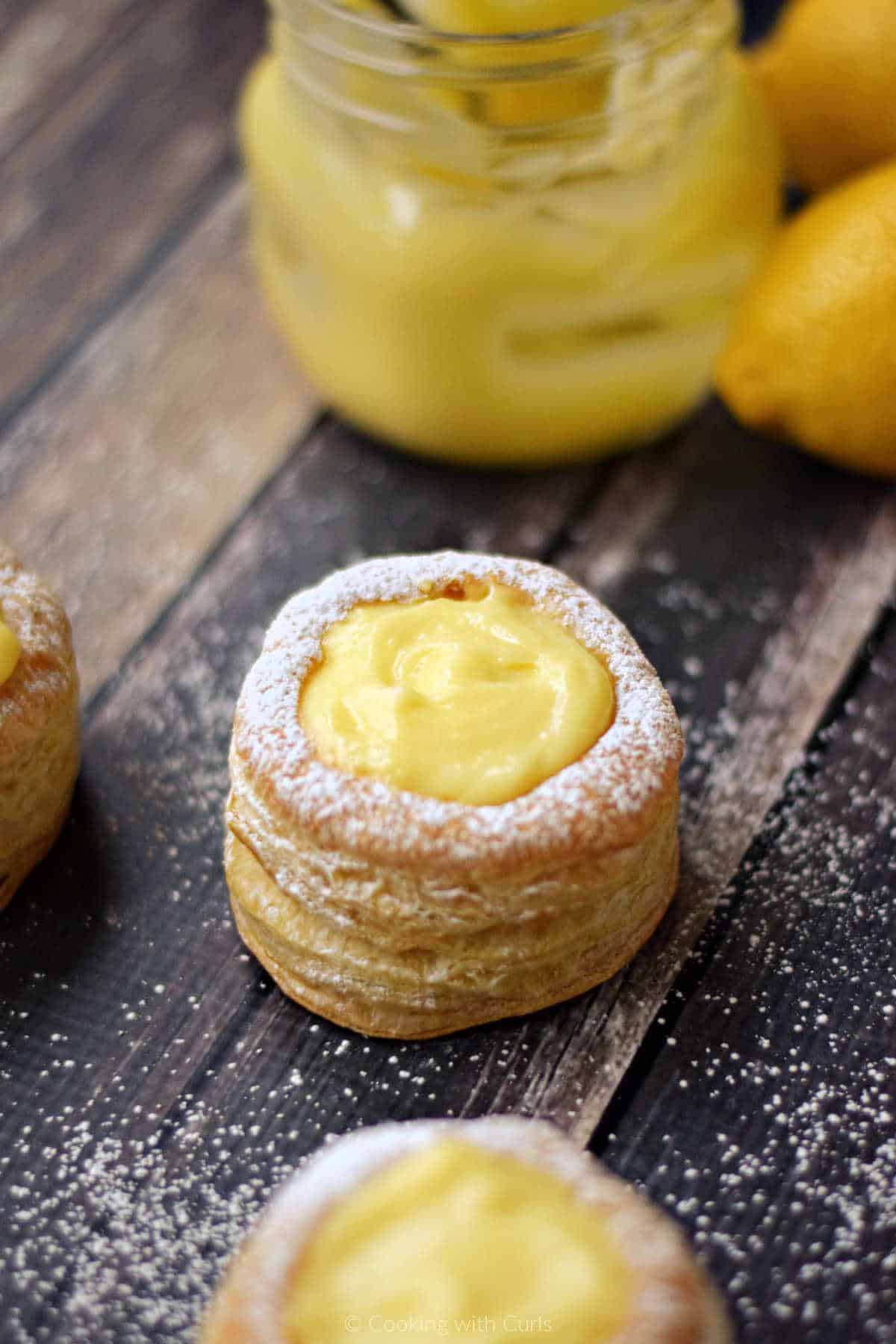 Lemon Curd Puff Pastry Tarts