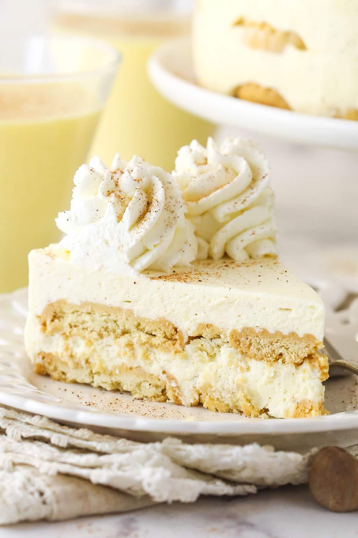 No Bake Eggnog Icebox Cake