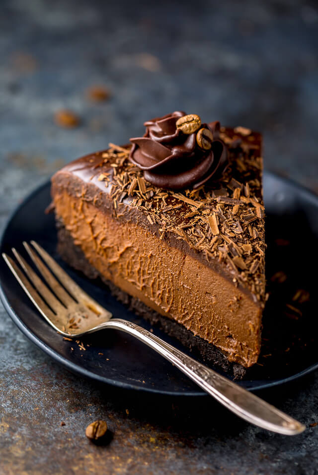 No-Bake Espresso Chocolate Cheesecake