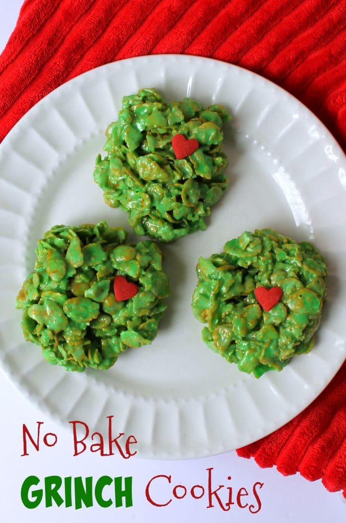 No-Bake Grinch Cookies