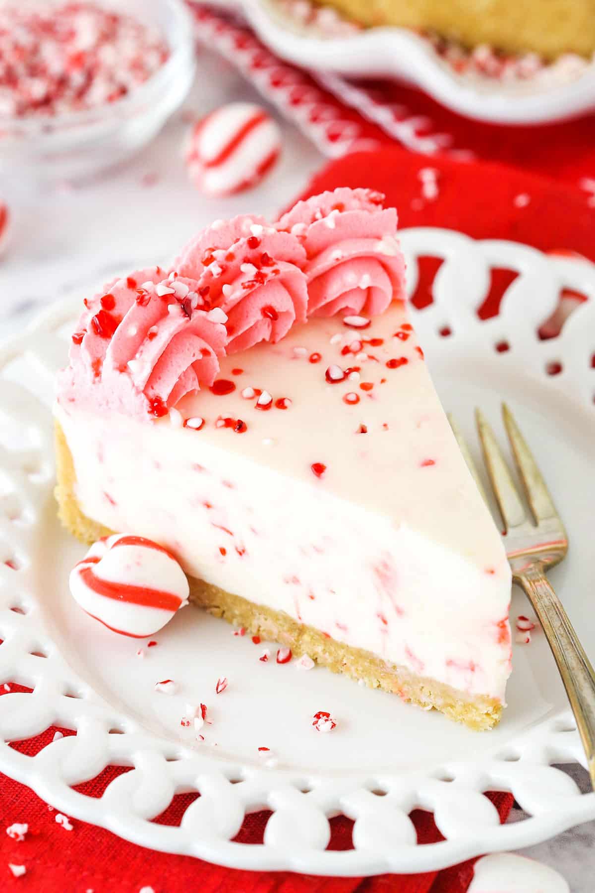 No Bake Peppermint Cheesecake