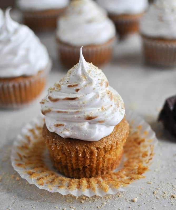 Pumpkin S'mores Cupcakes