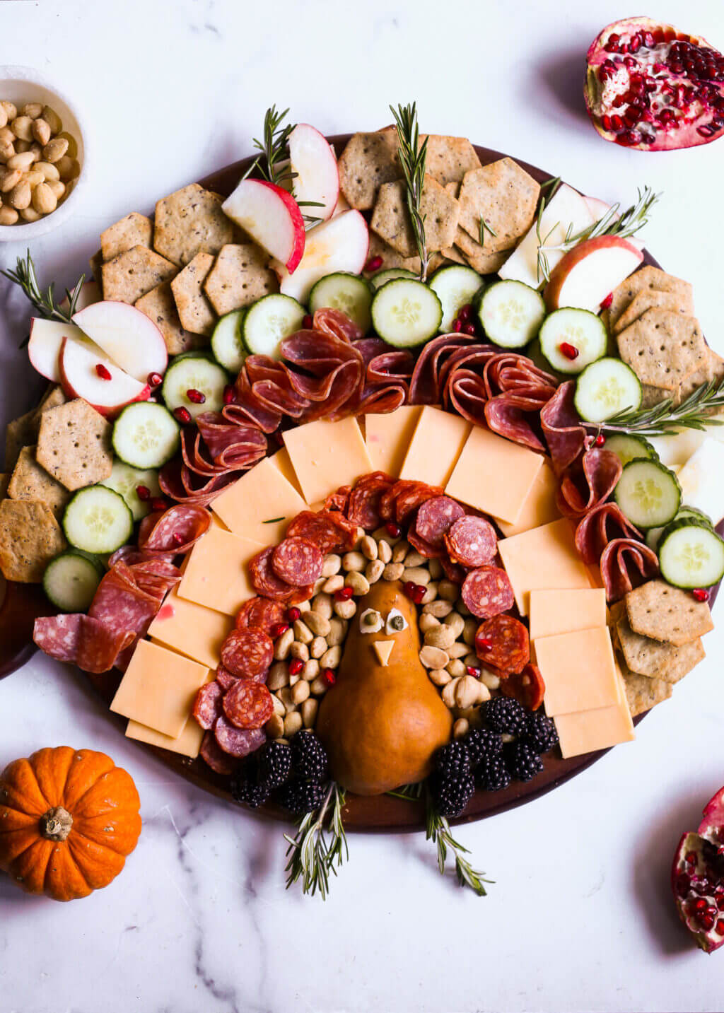 Show-Stopping Turkey Charcuterie Board