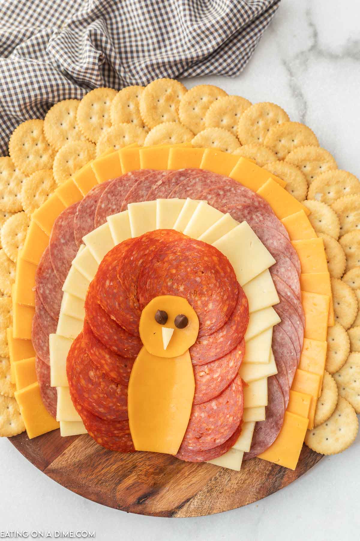 Simple Thanksgiving Turkey Charcuterie Board