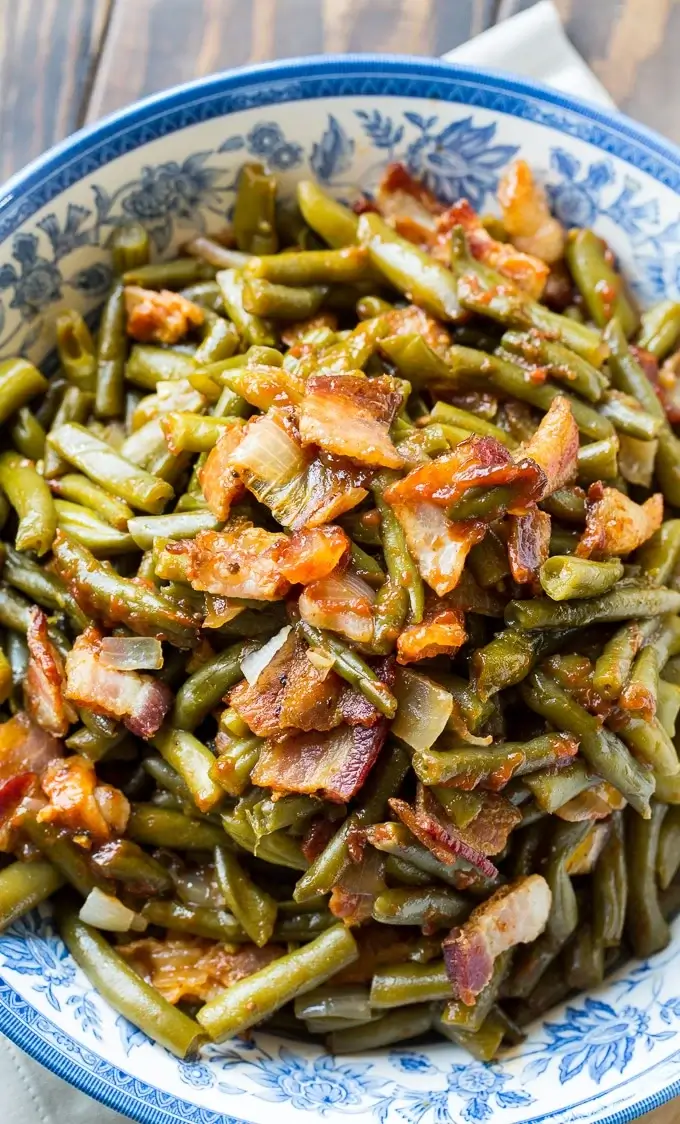 Slow Cooker Barbecued Green Beans