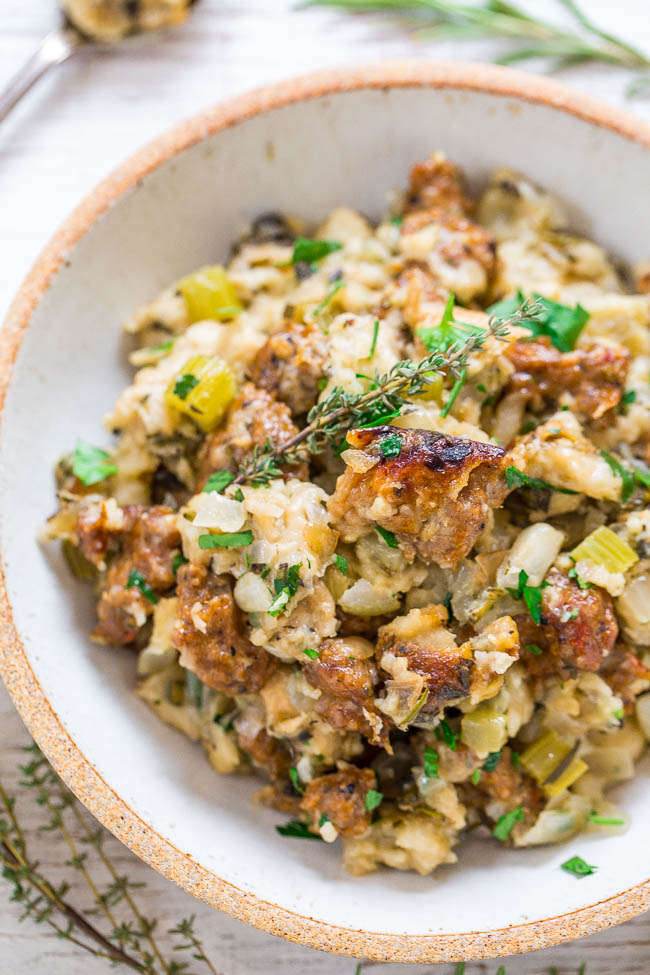 Slow Cooker Sausage Stuffing&nbsp;