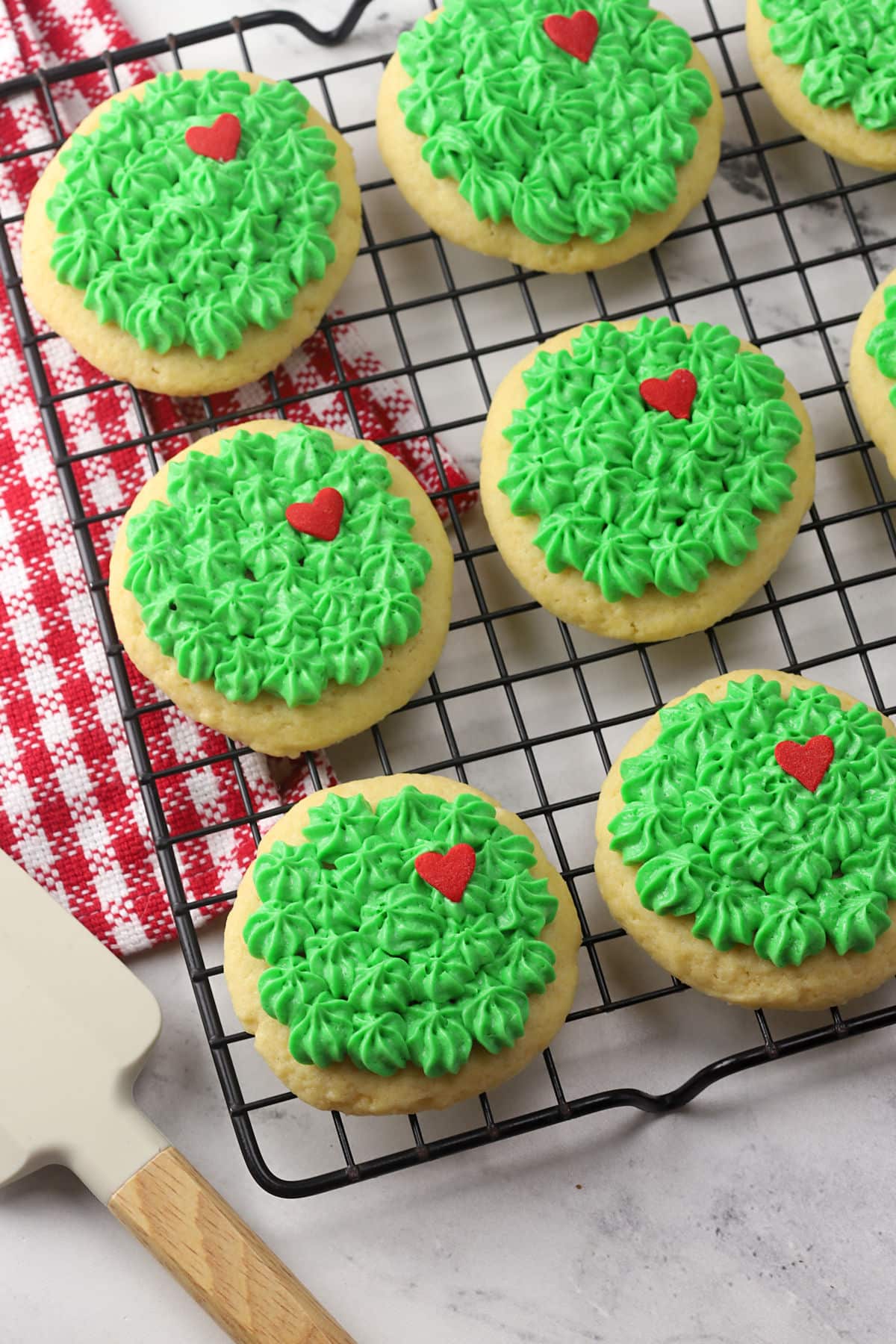 Soft Grinch Sugar Cookies