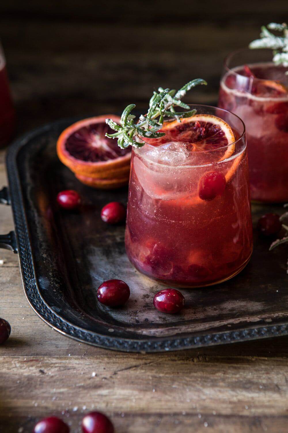 Spiced Cranberry Rosé Spritzers
