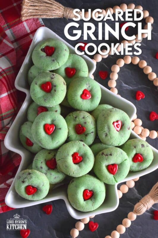 Sugared Grinch Cookies