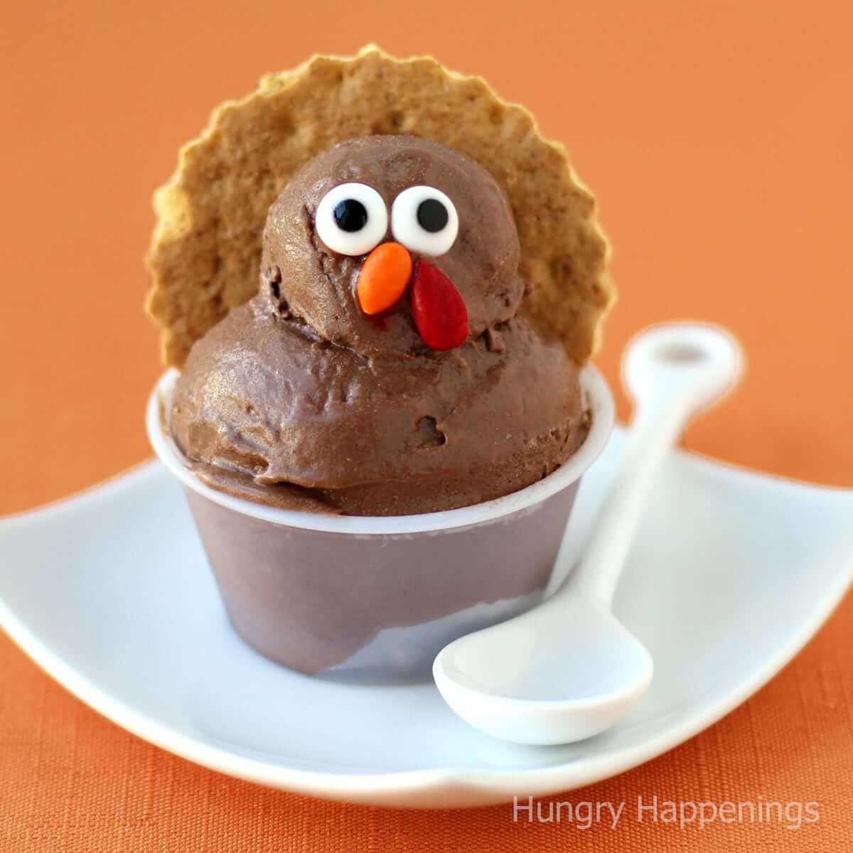 Thanksgiving Ice Cream Turkeys