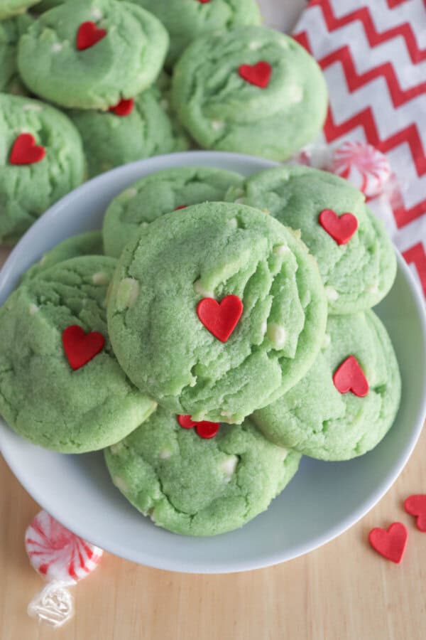 The Best Grinch Pudding Cookies