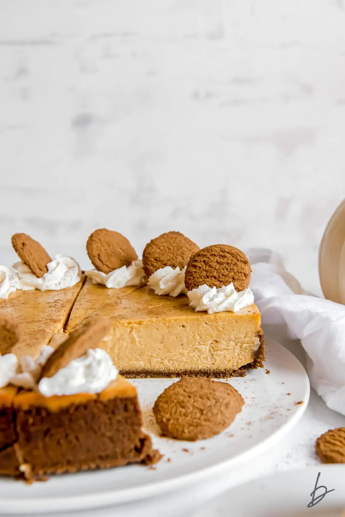 The Ultimate Pumpkin Cheesecake With Gingersnap Crust