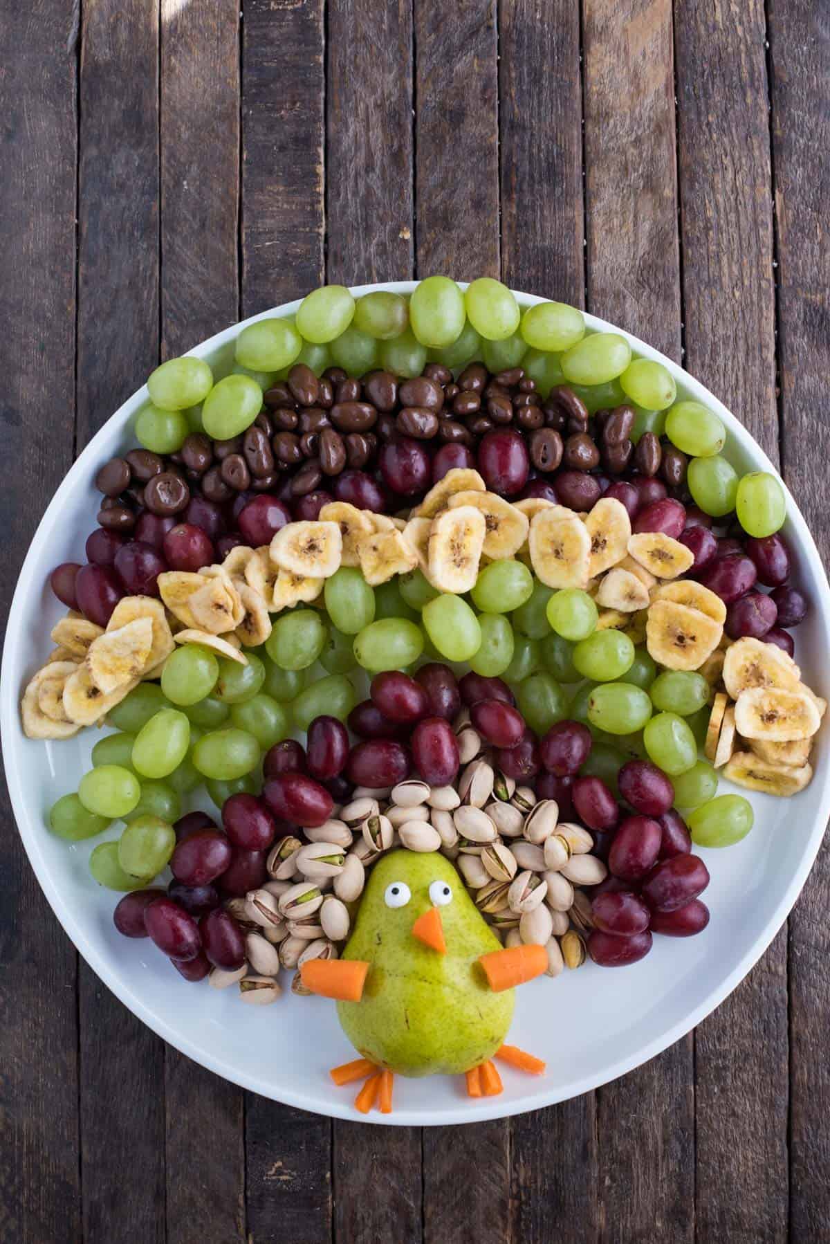 Turkey Fruit Platter - Healthy, Kid-Friendly Thanksgiving Snack!