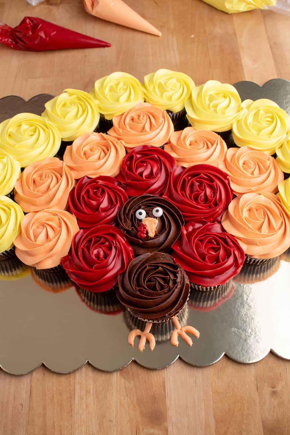 Turkey Pull-Apart Cupcakes