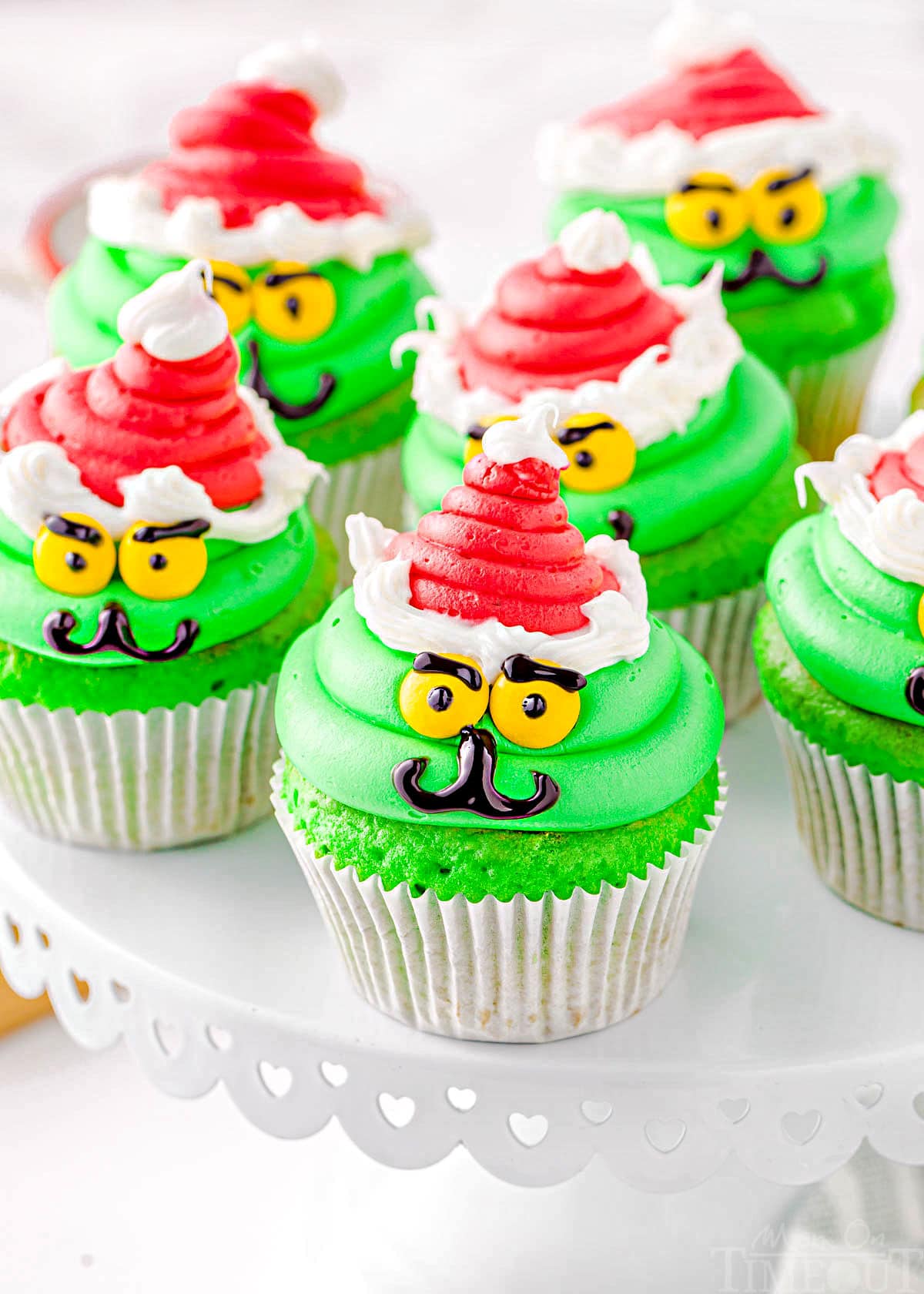 Adorable Grinch Cupcakes